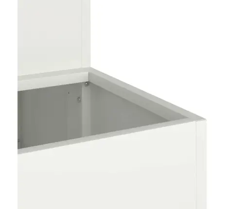 Dārza Plauktiņš 2-Līmeņu 100X60X45 Cm Balts Tērauds Vidaxl