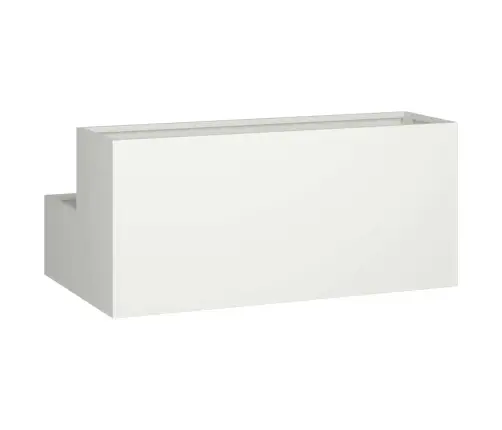 Dārza Plauktiņš 2-Līmeņu 100X60X45 Cm Balts Tērauds Vidaxl