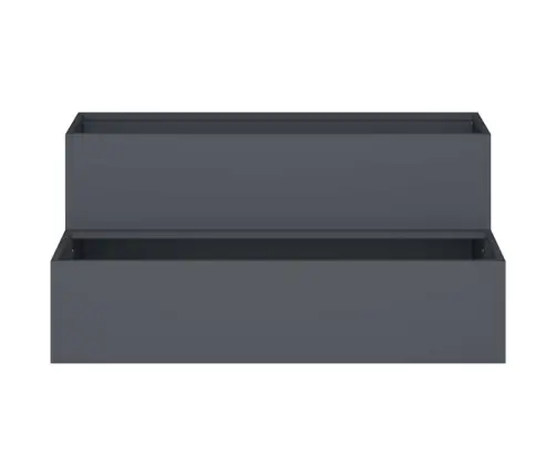Dārza Stādītājs 2 Līmeņi 100 X 60 X 45 Cm Antracīts Plastmasa Vidaxl