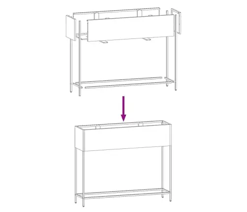 Tõstetud Aiataimelava Must 100 X 26 X 82 Cm Teras