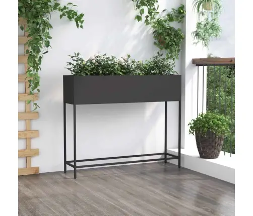 Tõstetud Aiataimelava Must 100 X 26 X 82 Cm Teras