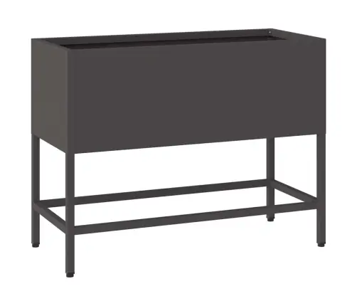 Pacelts Dārza Stādītājs Melna 60 X 26 X 45 Cm Tērauds Vidaxl