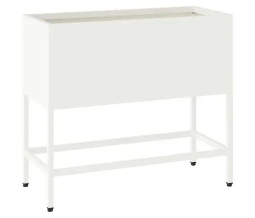 Pakeltas Sodo Vazonas Balta 60 X 26 X 45 Cm Plienas