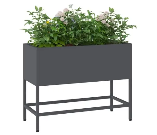 Pacelts Dārza Stādītājs Antracīts 60 X 26 X 45 Cm Tērauds Vidaxl