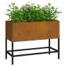 Pacelts Dārza Stādītājs Rūsa 60 X 26 X 45 Cm Novecināts Tērauds Vidaxl