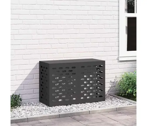 Gaisa Kondicioniera Pārsegs Melna 90 X 40 X 60 Cm Tērauds Vidaxl