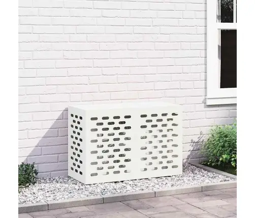 Gaisa Kondicioniera Pārsegs Balts 90 X 40 X 60 Cm Tērauds Vidaxl