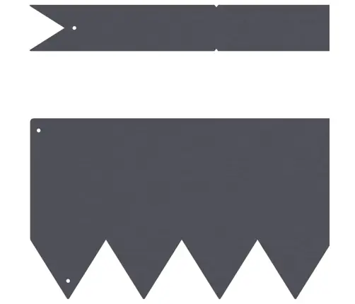 Zāles Malas 20 Gabali Antracīts 100X0,5X15 Cm Plastmasa Vidaxl