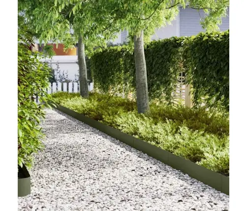 Zāliena Malumi 20 Gab. Olīvu Zaļš 100X0.5X20 Cm Plastmasa Vidaxl