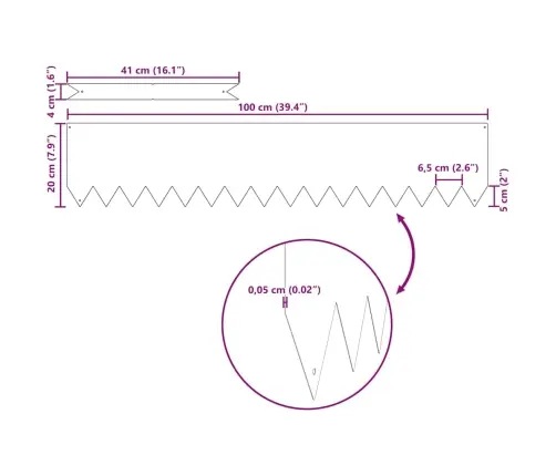 Zāliena Malumi 20 Gab. Olīvu Zaļš 100X0.5X20 Cm Plastmasa Vidaxl