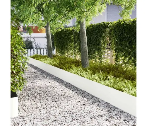 Zāliena Apmales 10 Gab. Balts 100X0.5X30 Cm Plastmasa Vidaxl