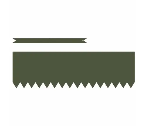 Zālāju Apmales 10 Gab. Olīvu Zaļā 100X0,5X30 Cm Tērauds Vidaxl