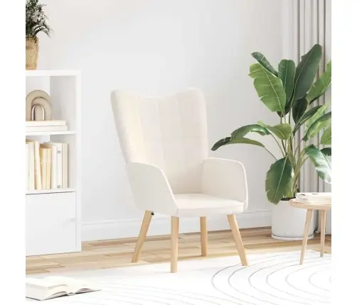 Relaksējošs Krēsls Krēmkrāsa 62 X 67 X 95.5 Cm Audums Vidaxl