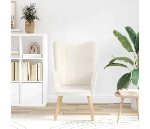 Relaksējošs Krēsls Krēmkrāsa 62 X 67 X 95.5 Cm Audums Vidaxl