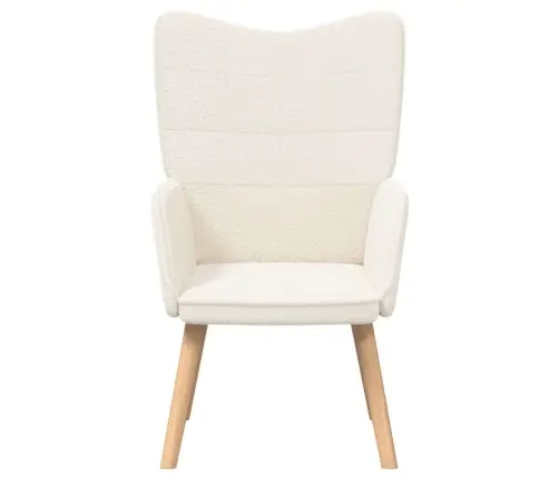 Relaksējošs Krēsls Krēmkrāsa 62 X 67 X 95.5 Cm Audums Vidaxl