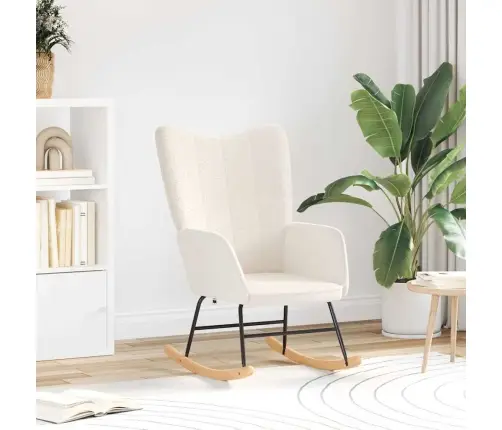 Supamasis Krėslas Kreminė Šerpos Audinys