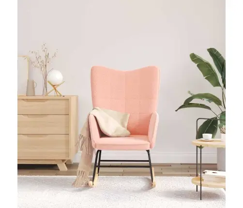 Relaksējoša Krēsls Rozā Vilnas Līdzīgs Audums Vidaxl Relaksējoša Krēsls Rozā Vilnas Līdzīgs Audums Vidaxl