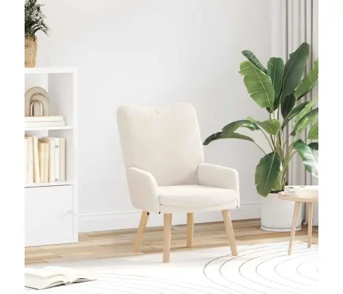 Relaksācijas Krēsls Krēmkrāsas Kaurīgā Vilnas Auduma Vidaxl Relaksācijas Krēsls Krēmkrāsas Kaurīgā Vilnas Auduma Vidaxl