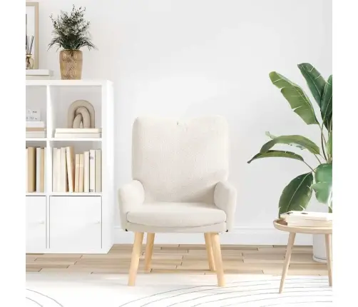 Relaksācijas Krēsls Krēmkrāsas Kaurīgā Vilnas Auduma Vidaxl Relaksācijas Krēsls Krēmkrāsas Kaurīgā Vilnas Auduma Vidaxl