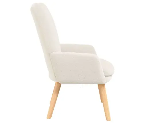 Relaksācijas Krēsls Krēmkrāsas Kaurīgā Vilnas Auduma Vidaxl Relaksācijas Krēsls Krēmkrāsas Kaurīgā Vilnas Auduma Vidaxl