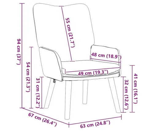 Tugitool Roosa 63 X 67 X 94 Cm Kangas