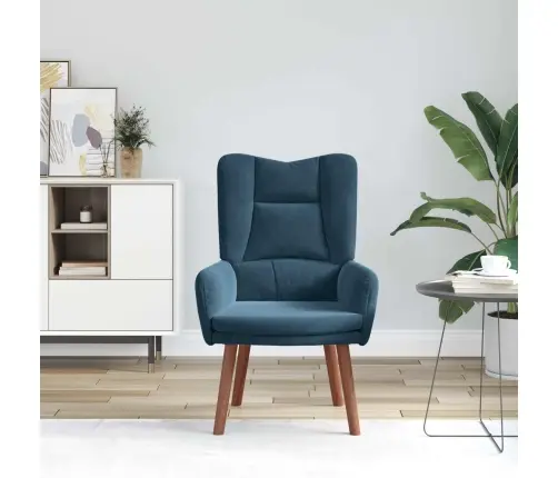 Krėslas Mėlyna 63 X 67 X 94 Cm Aksomas