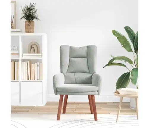 Atpūtas Krēsls Gaiši Pelēks Zīda Vidaxl