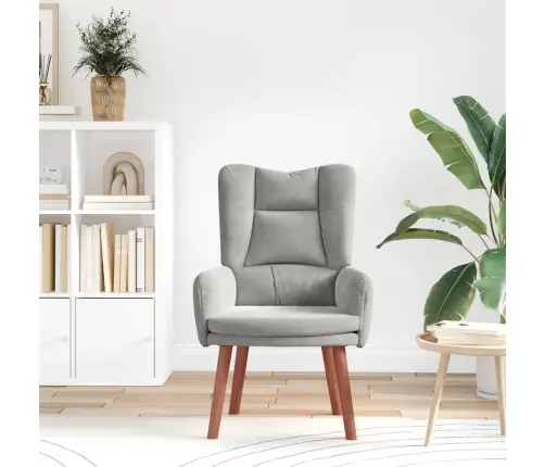 Krėslas Šviesiai Pilka 63 X 67 X 94 Cm Aksomas