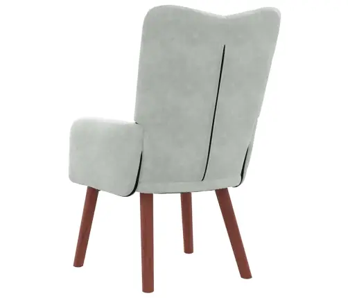 Atpūtas Krēsls Gaiši Pelēks Zīda Vidaxl