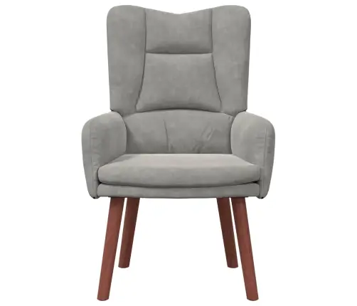 Krėslas Šviesiai Pilka 63 X 67 X 94 Cm Aksomas