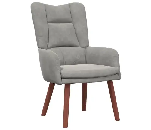 Krėslas Šviesiai Pilka 63 X 67 X 94 Cm Aksomas