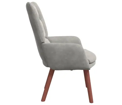 Krėslas Šviesiai Pilka 63 X 67 X 94 Cm Aksomas