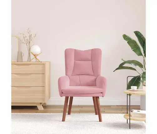 Atpūtas Krēsls Rozā 63 X 67 X 94 Cm Samts Vidaxl