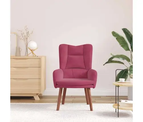 Relaksējošs Krēsls Vīna Sarkanā Samta Vidaxl