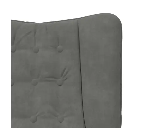 Krėslas Tamsiai Pilka 63 X 67 X 94 Cm Aksomas