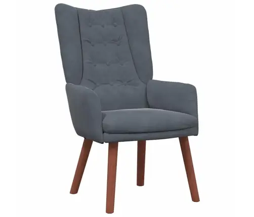 Lõõgastav Iste Tumehall 63 X 67 X 94 Cm Samet