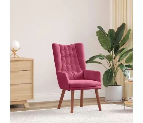 Relaksējošs Krēsls Vīna Sarkanā Samta Vidaxl