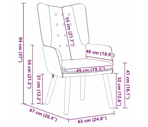 Krėslas Turkio 63 X 67 X 94 Cm Aksomas