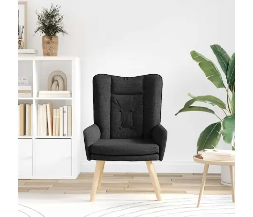 Atpūtas Krēsls Melna Auduma Vidaxl