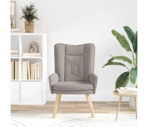 Atpūtas Krēsls Taupe Audums Vidaxl