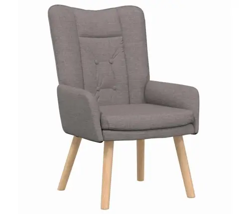 Atpūtas Krēsls Taupe Audums Vidaxl