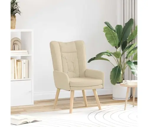 Atpūtas Krēsls Krēmkrāsas Audums Vidaxl Atpūtas Krēsls Krēmkrāsas Audums Vidaxl