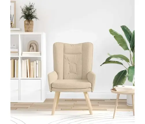 Atpūtas Krēsls Krēmkrāsas Audums Vidaxl Atpūtas Krēsls Krēmkrāsas Audums Vidaxl
