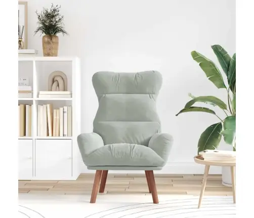 Atpūtas Krēsls Gaiši Pelēks Samts Vidaxl