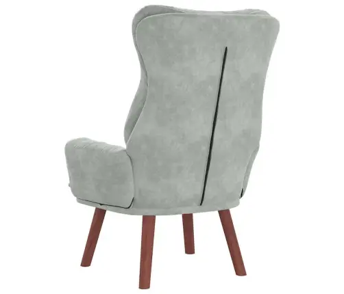 Atpūtas Krēsls Gaiši Pelēks Samts Vidaxl