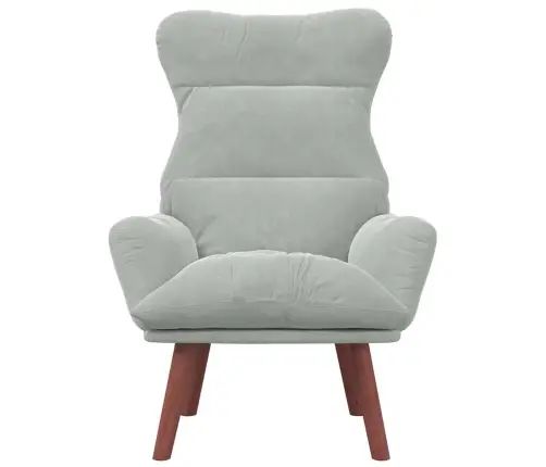 Atpūtas Krēsls Gaiši Pelēks Samts Vidaxl