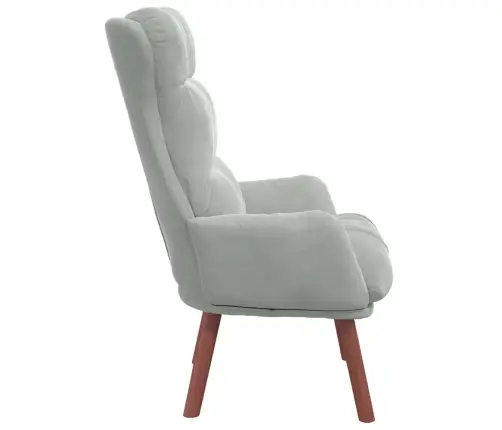 Atpūtas Krēsls Gaiši Pelēks Samts Vidaxl