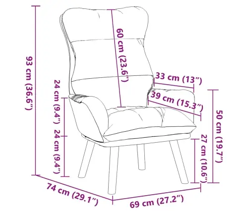 Tugitool Tumehall 69 X 74 X 93 Cm Samet