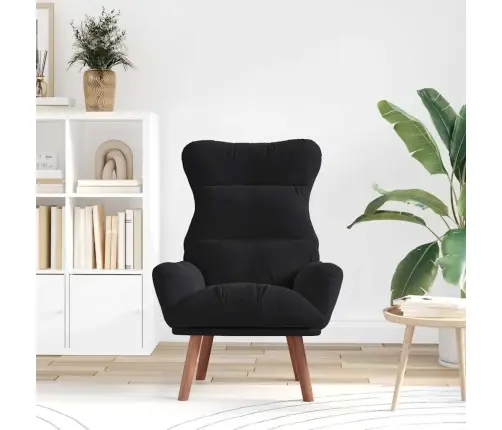Atpūtas Krēsls Melna Samta Vidaxl