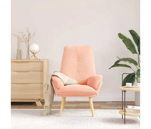 Relaksējošs Krēsls Rozā Tīklveida Vilnas Audums Vidaxl